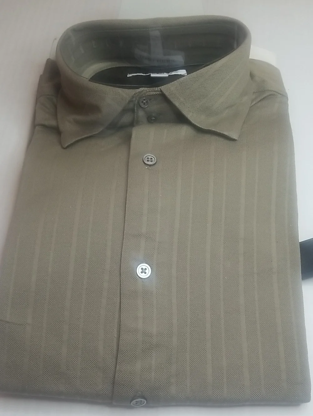 Banana Republic Olive Green Textured Dress Shirt